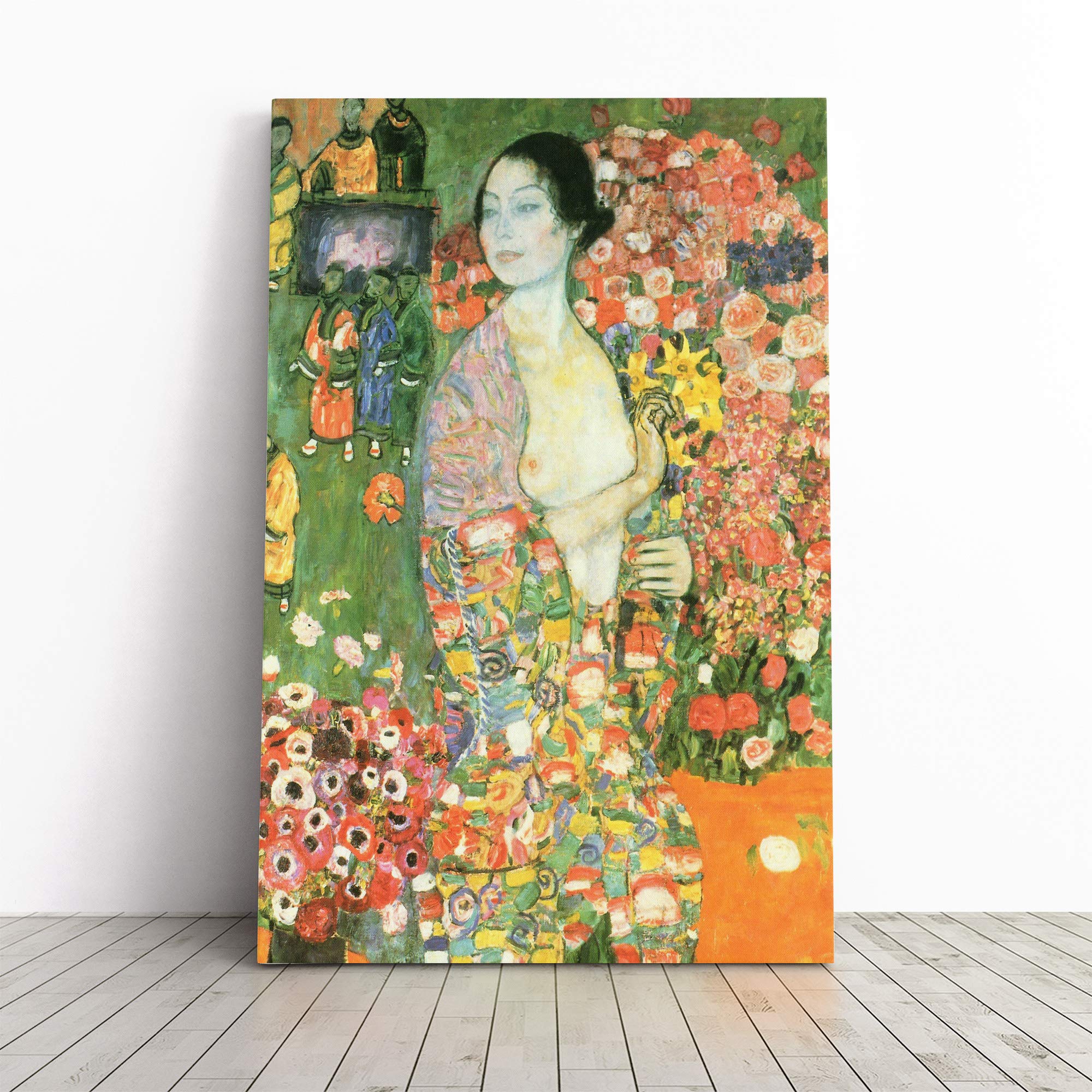 Gustav Klimt The Dancer Canvas Print | Gallery Wrapped 30mm Frame Wall Art | 20x14 inches | Ready to Hang | Modern People Picture | Living Room Bedroom Lounge Office