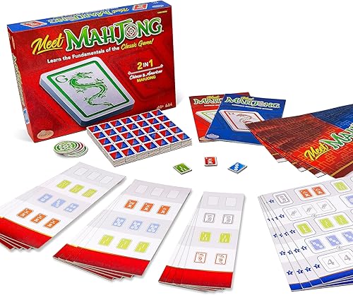ThinkFun Conoce a Mahjong - El atractivo juego de mesa familiar para 4 Enseña los conceptos básicos de Mahjong Perfecto para adultos y niños