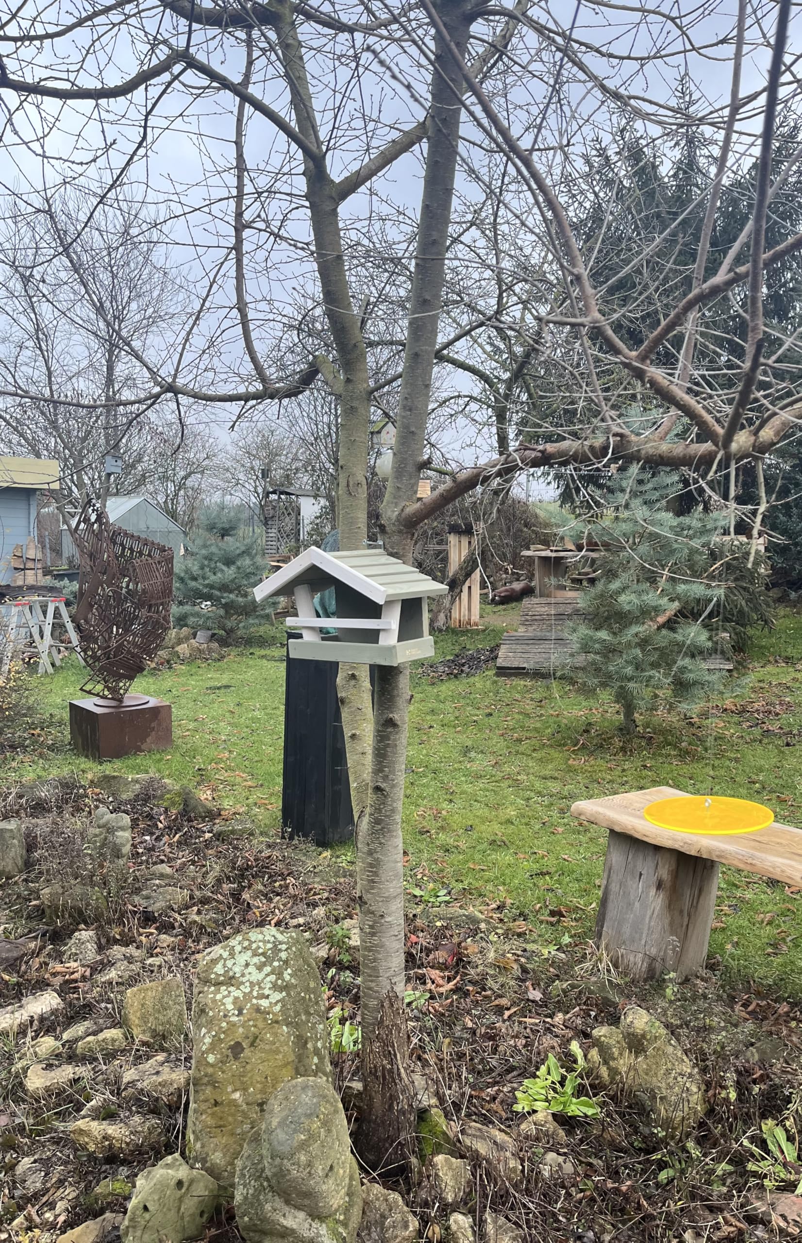 Vogelfutterhaus zum Aufhängen-Vogelfutterhaus aus Holz-Bird House-Vogelhäuschen wetterfest zum hängen-Bird Fedder House-Vogelhaus