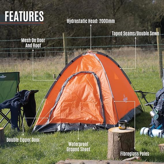 Milestone Camping Dome Tent/Sleeps Water Resistant/Portable
