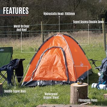 Milestone Camping Dome Tent/Sleeps Water Resistant/Portable