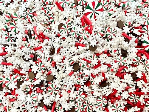 SBN Craft Supplies Gránulos falsos de Navidad de noche silenciosa de 1.76 oz de arcilla polimérica para decodificar, manualidades, proyectos de