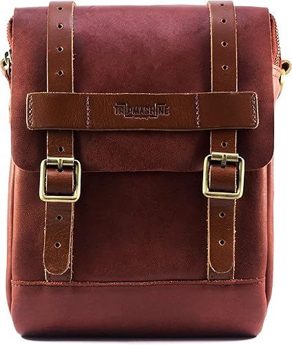 Miniatura 8 de Trip Machine Company Leather Motorcycle Magnetic Tank PouchBag Vintage Tan