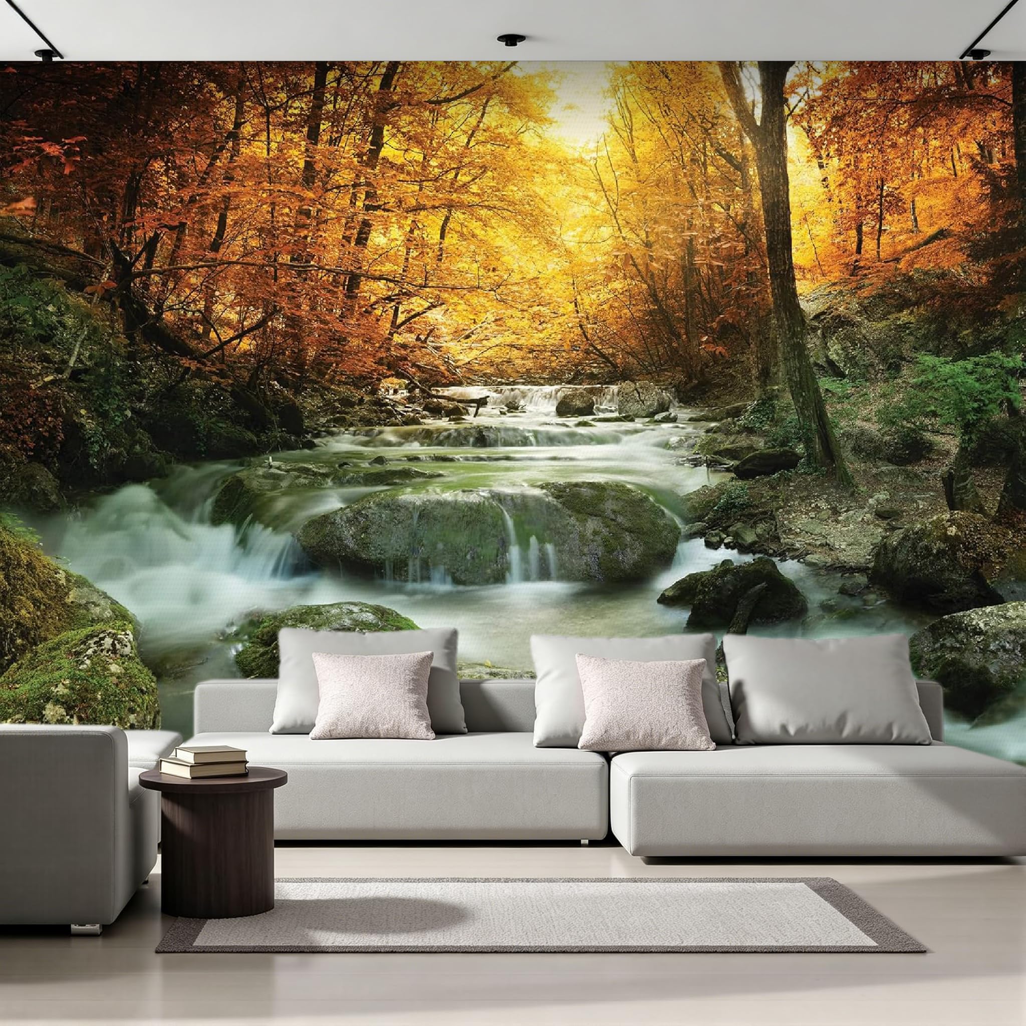 Papier Peint 3D Forêt pour Agrandir un Petit Salon Tapisserie Panoramique Intissée 500x280