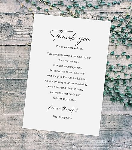 Miniatura 3 de RokAPary Tarjetas minimalistas modernas de agradecimiento para boda, tarjetas de ajuste de lugar, para despedida de soltera, reunión, recepción,