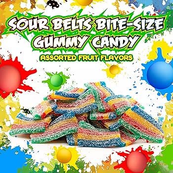 Amazon.com : SourZap Sour Belts | 8-Ounce Pack | Bite-Size Gummy