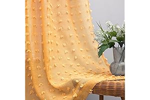 Mustard Yellow Boho Curtains: A touch of Sunshine for Your Home (96" Long)