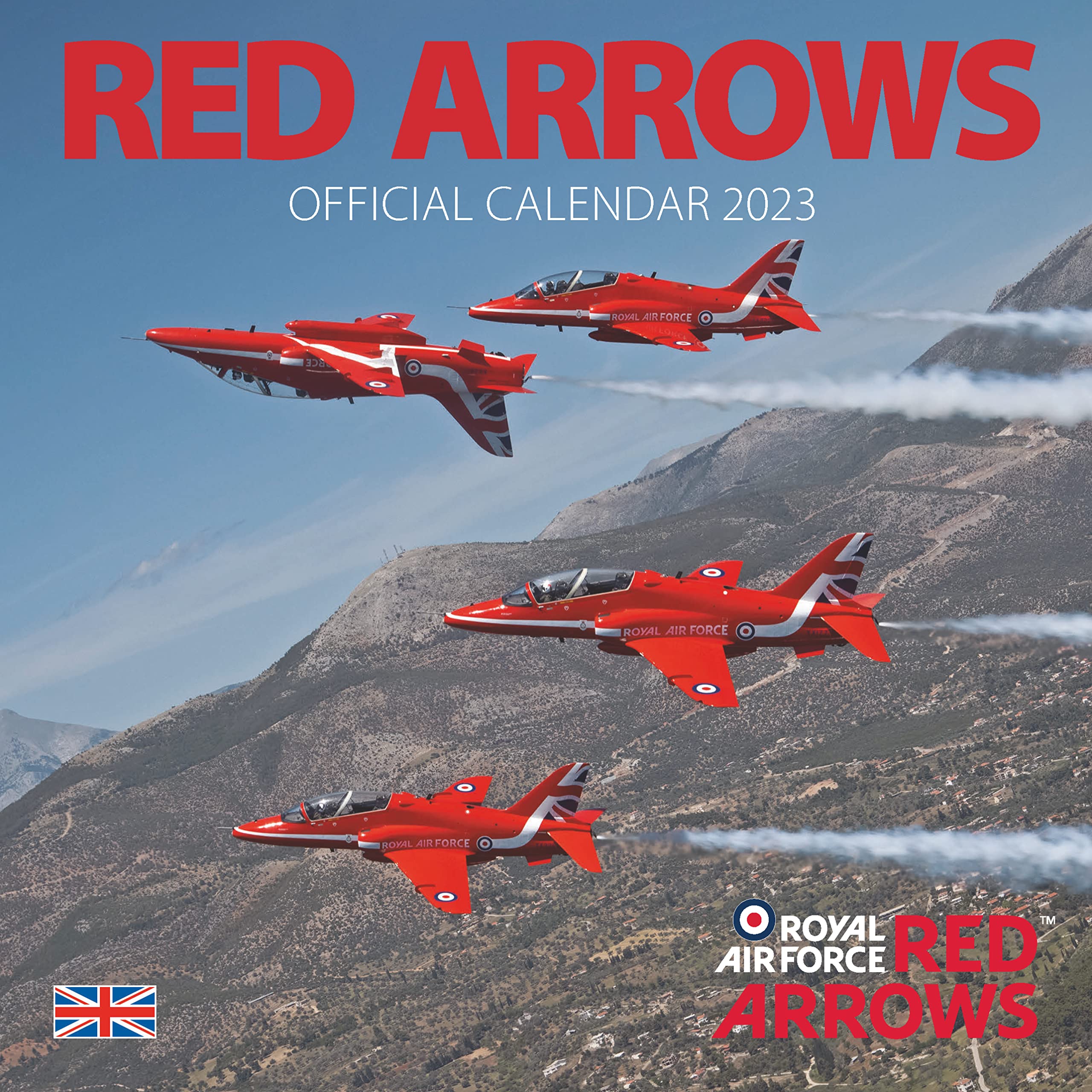 Red Arrows Calendar 2023: OFFICIAL 12 x 12 Inch Monthly Square Wall Calendar With Free Pull Out Poster