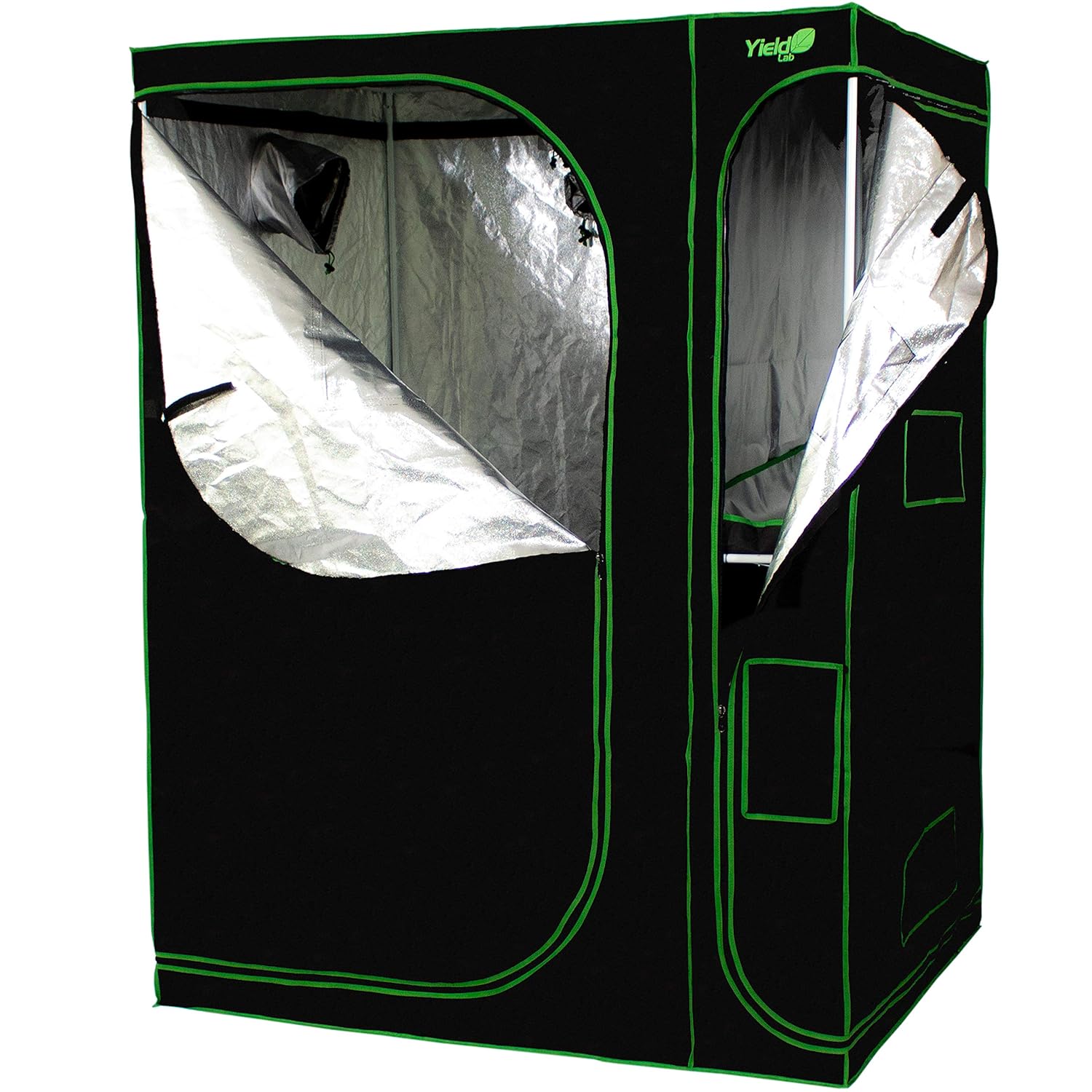 60 x 48 x 80 2 in 1 Grow Tent Kit with Viewing Windows Flood Trays Dual Hydroponic