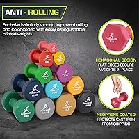 Vista 5 de ProsourceFit Neoprene Dumbbell Coated for Non-Slip Grip