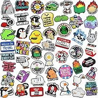 Papacharms Funny Humor Pins Bulk 20/30/50PCS - Random Fun Lapel Badges for Backpacks, Jackets, Hats, Bags - Gifts for Men, Women, Workers