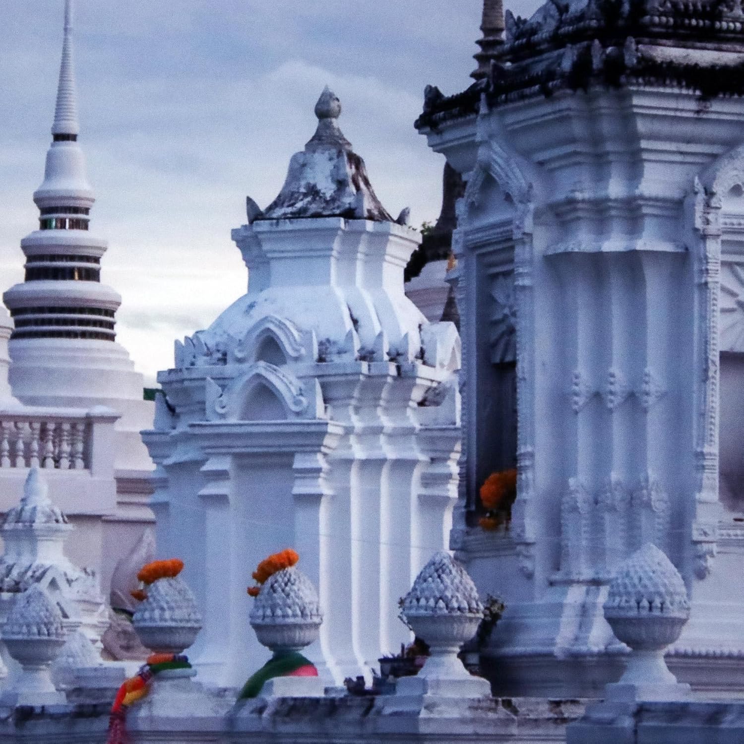 NOVICA Suan Dok Temple At Sunset