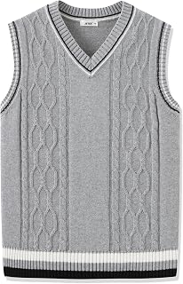 Cotton V-Neck Sleeveless Pullover Vest