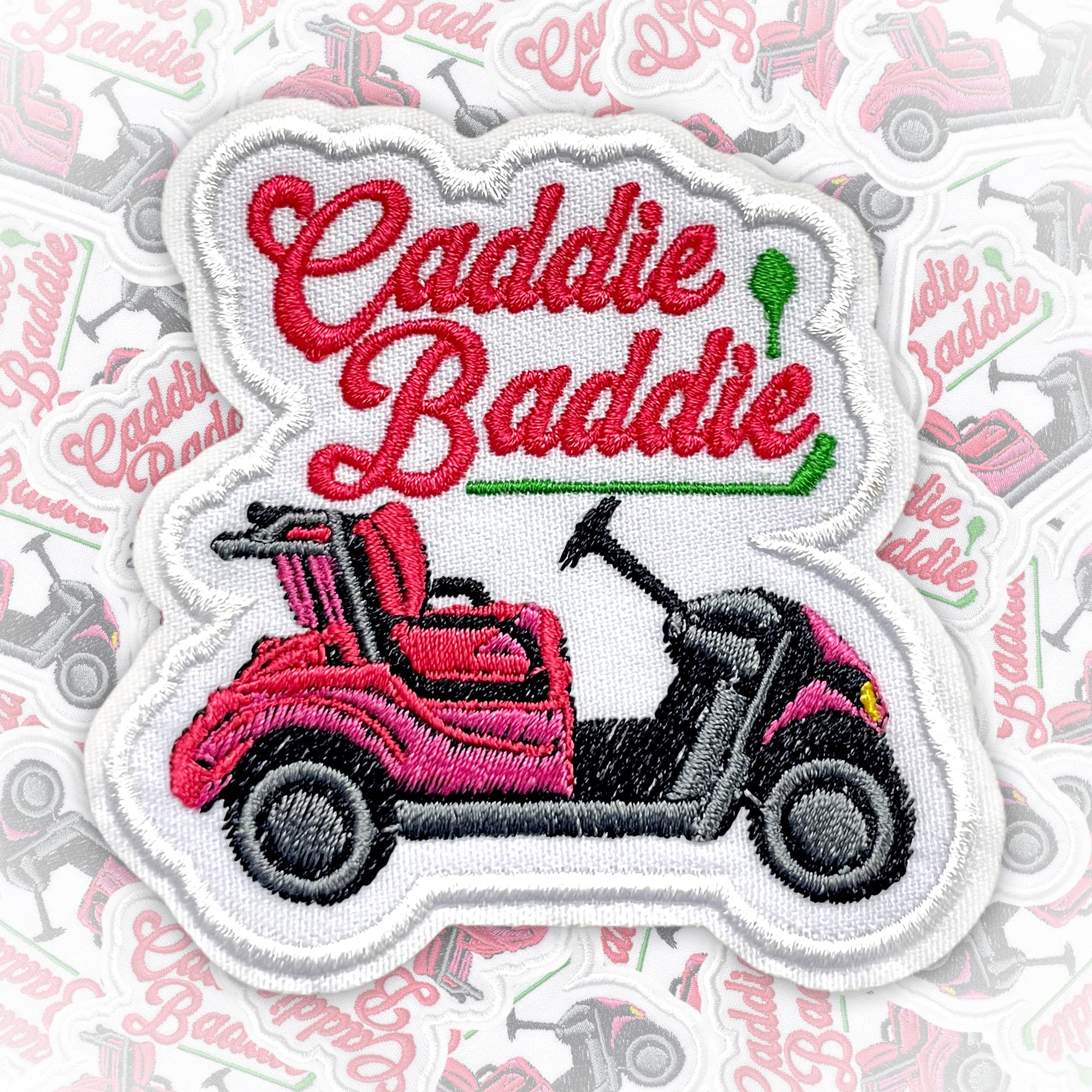 Amazon.com: Caddie Baddie Patch 3 Inches Funny Pink Golf Car, Golf