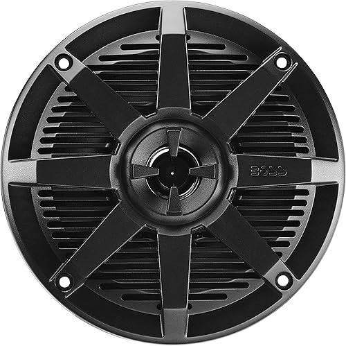 BOSS Audio Systems MR52B 5.25 inch Marine Boat Stereo Speakers - 150 Watts (per Pair), Coaxial, 2 Way, Full Range, 4 Ohms, Weatherproof, Sold in