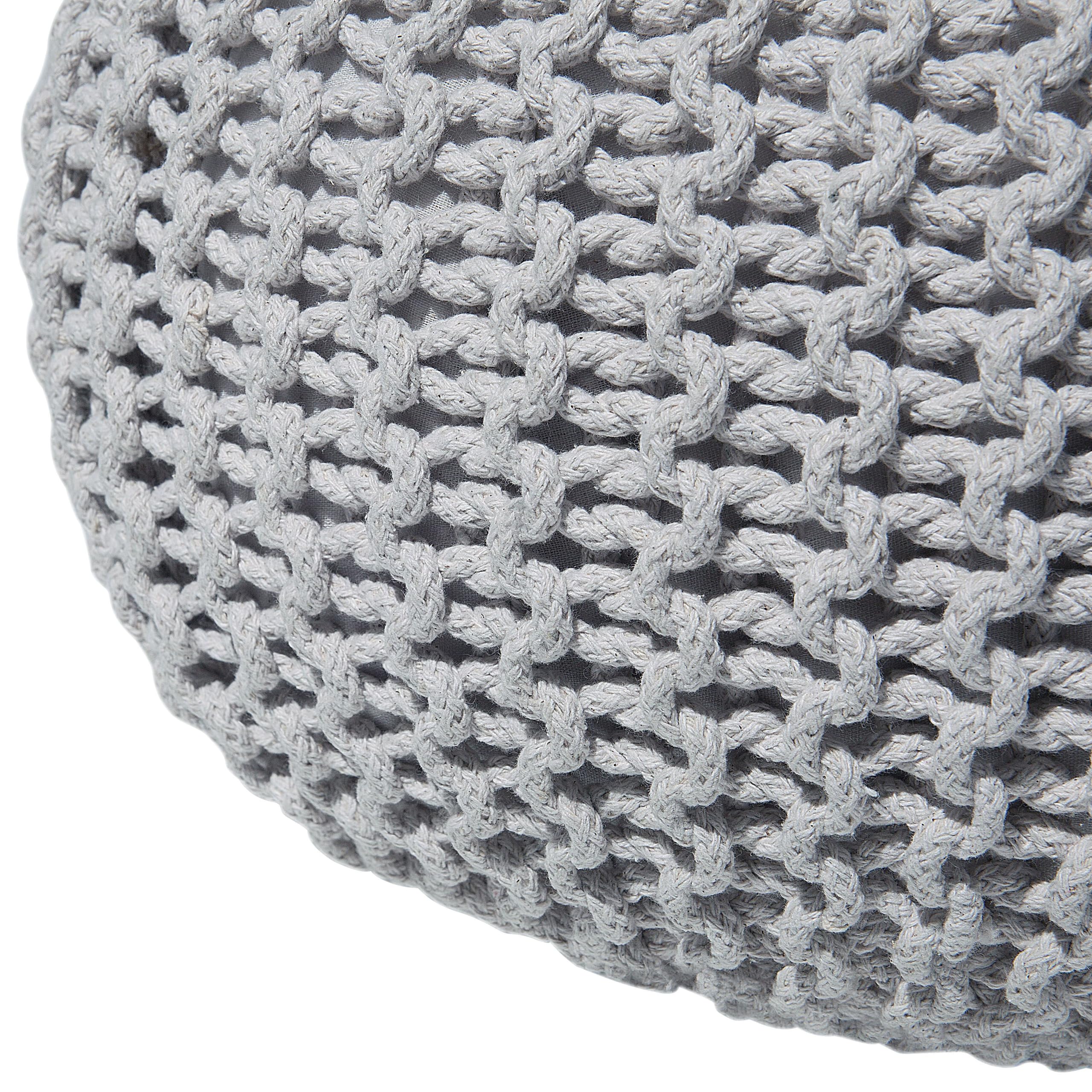 Beliani Trendy Ottoman in Hellgrau Baumwolle 50x35 cm Conrad