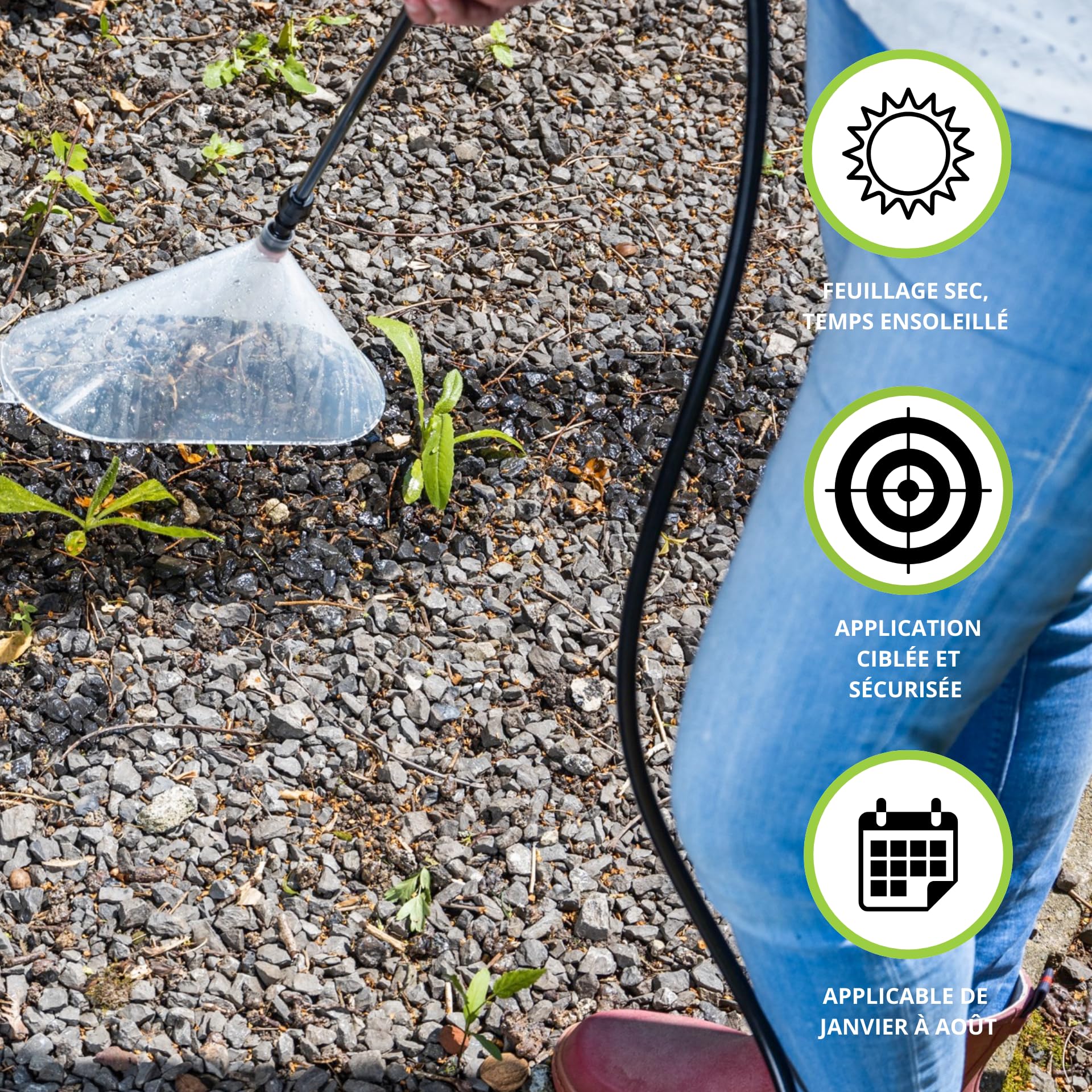 BSI Désherbant Jardin Action 2 En 1 225 ml Acide Pélargonique Jusqu'à 125 m²