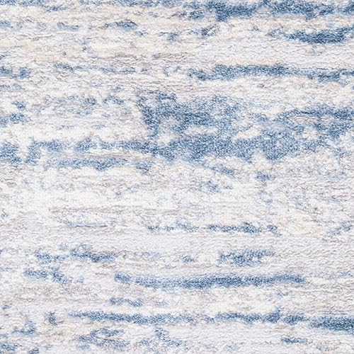 Miniatura 79 de SAFAVIEH Amelia Collection - Alfombra de área de 9 x 12 pies, gris y azul marino, diseño abstracto moderno, no desprende pelusa y de fácil cuidado