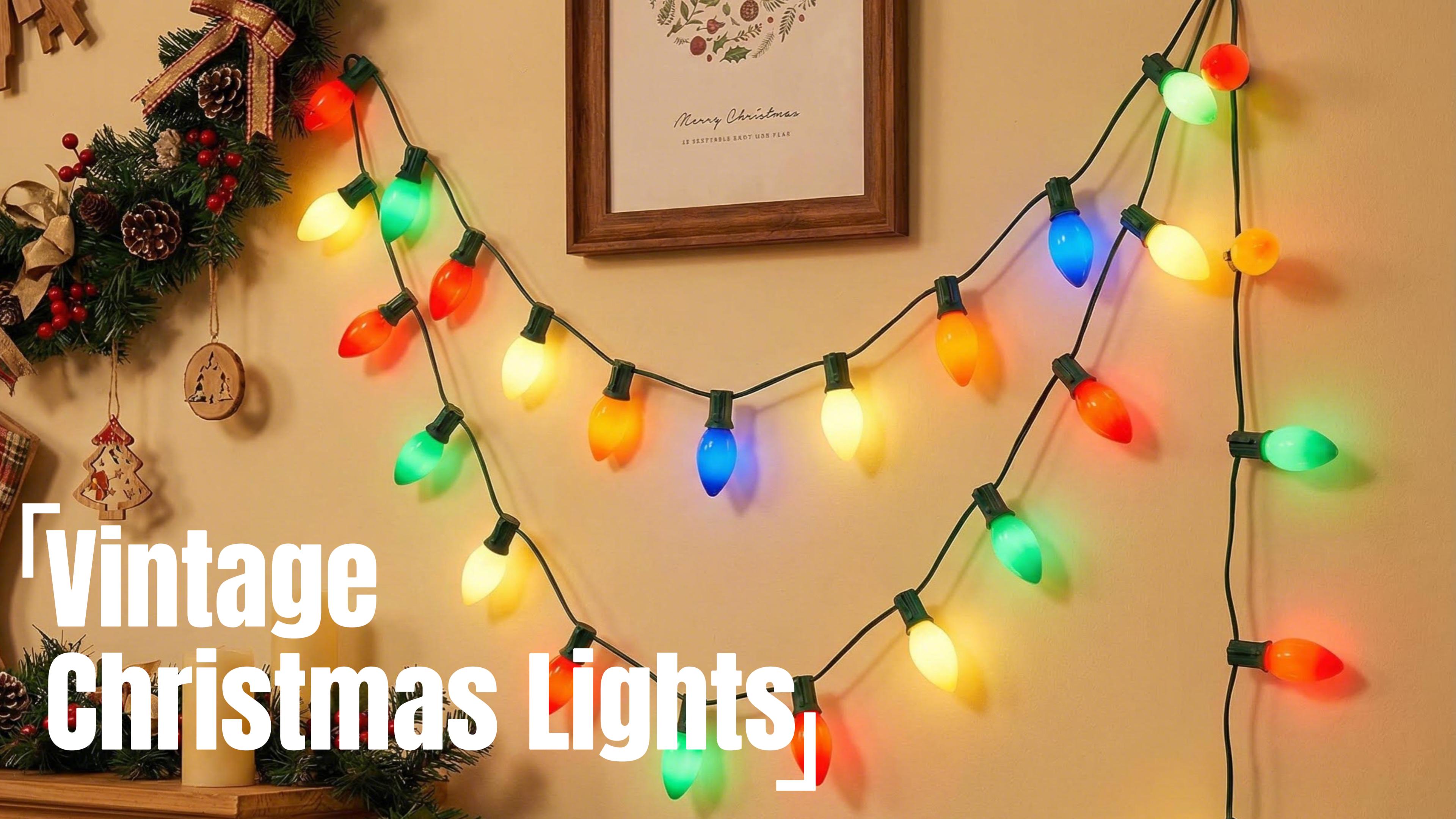 Pallerina C9 LED Christmas Lights,25FT Vintage C9 Multicolor