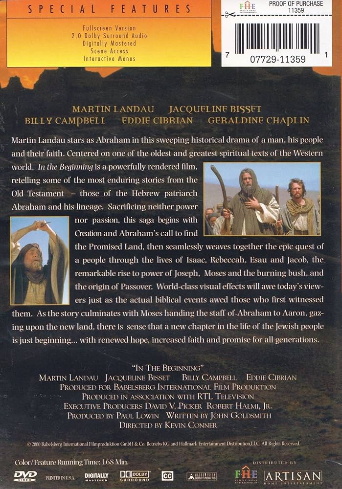 Amazon.com: In the Beginning [DVD] : Martin Landau