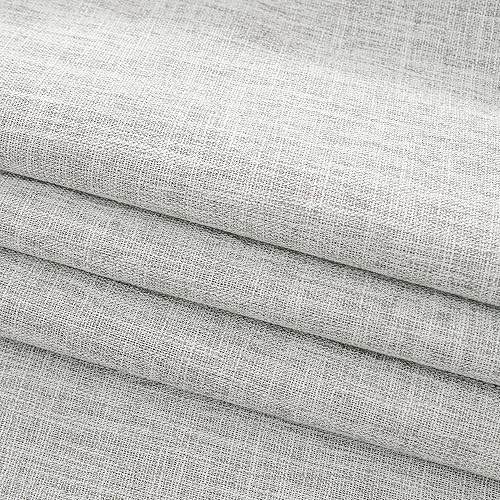 Miniatura 6 de Cortinas opacas de lino con textura de nudos de bambú, 100% bloqueo de luz, reducción de ruido y aislamiento térmico, ojales de tela de triple capa