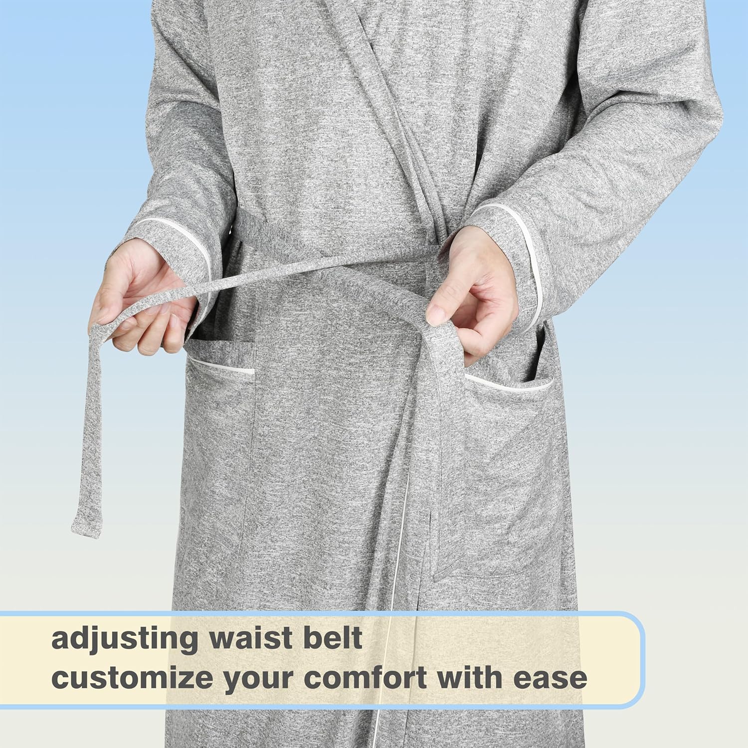 Catalonia Lightweight Ladies Bathrobe, Long Summer Robe with Pockets,Soft Summer Robes for Women, Kimono Gift for Her - Image 4