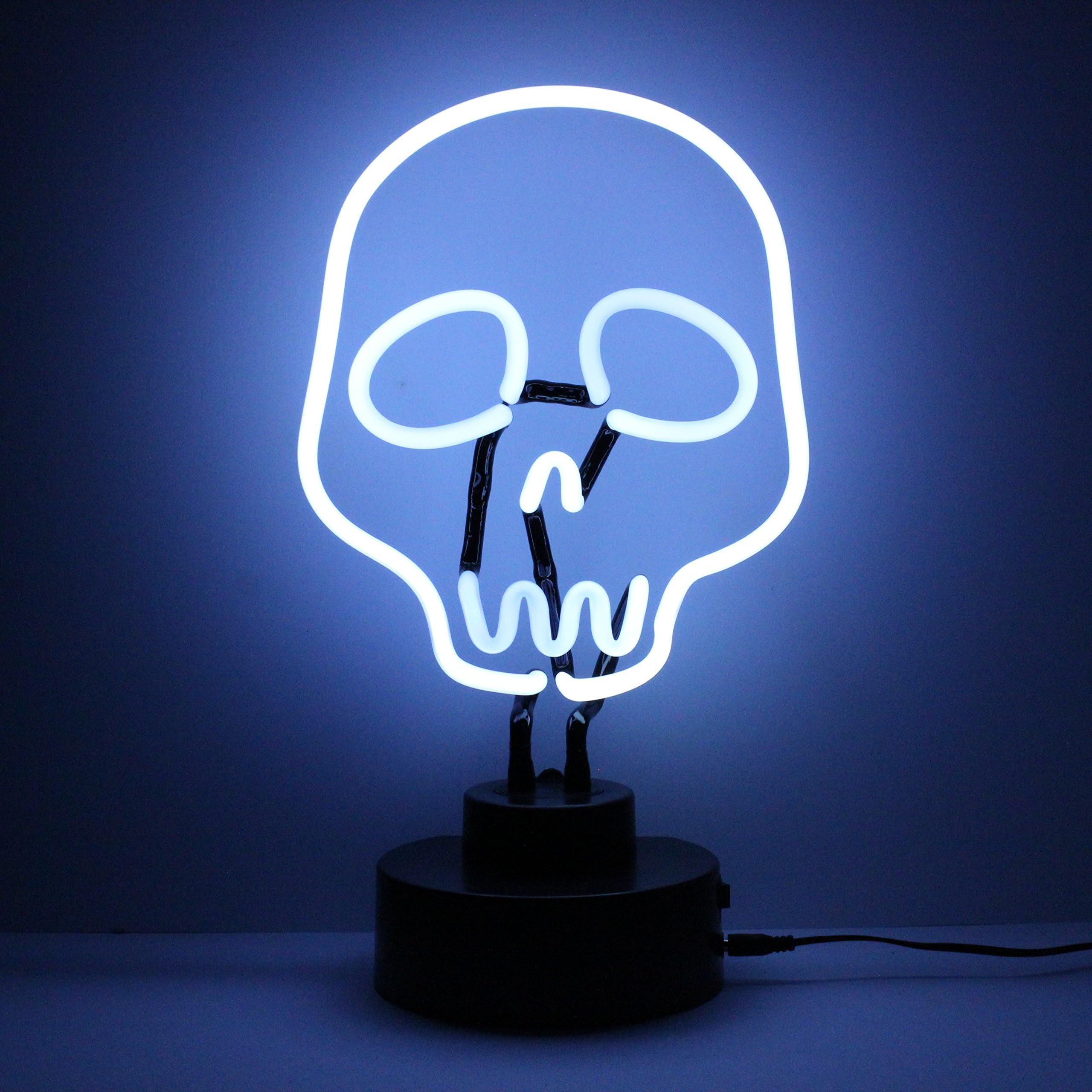 Icon Neon White Skull Real Neon Lighting Sculpture, Multi-Colour [Energy Class A++]