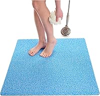 Vista 74 de ENKOSI Alfombra antideslizante para ducha y baño Loofah - Comodidad acolchada suave - Sin ventosas para bañeras lisas o texturizadas - Drenaje