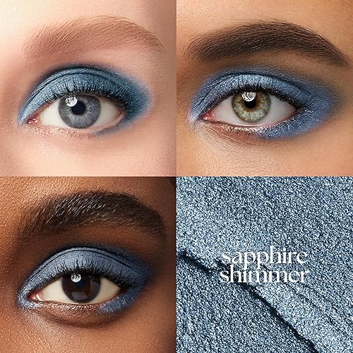 Miniatura 2 de Julep Sombra de ojos 101 de crema a polvo impermeable  Sapphire Shimmer  Larga duración, a prueba de arrugas, sombra de ojos en tono azul brillante