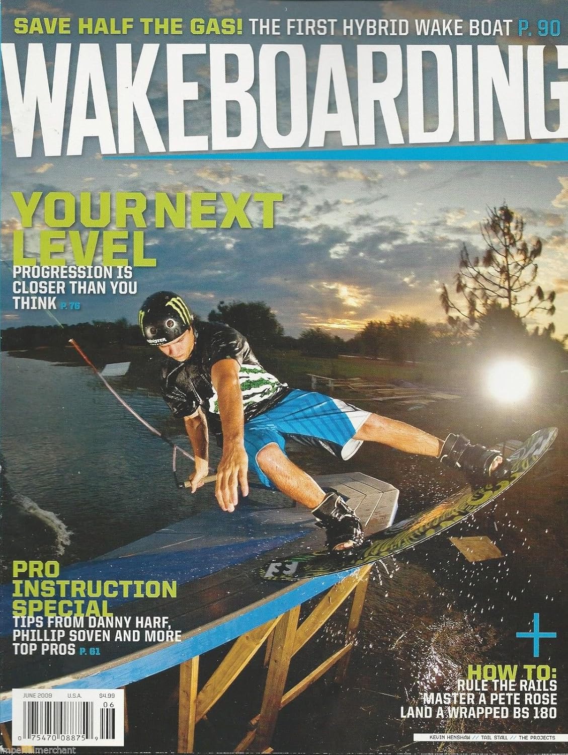 WAKEBOARDING MAGAZINE June 2009 (Kevin Henshaw on cover. Pro