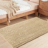 Vista 78 de FLOLEOPA Alfombras de baño de microfibra suave y esponjosa, tapetes de baño absorbentes, antideslizantes, lavables a máquina y de secado rápido