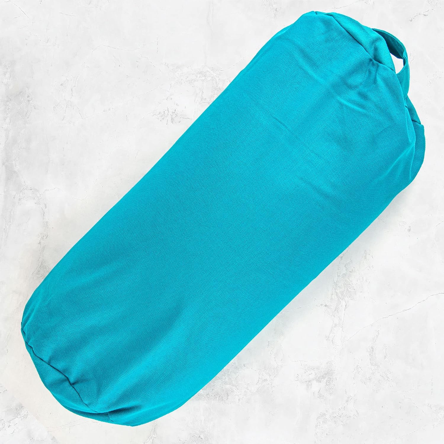 Myga Yoga Bolster Pillow - Yoga Support Cushion with Natural Buckwheat Filling - Removable Washable Cotton Cover & Carry Handle