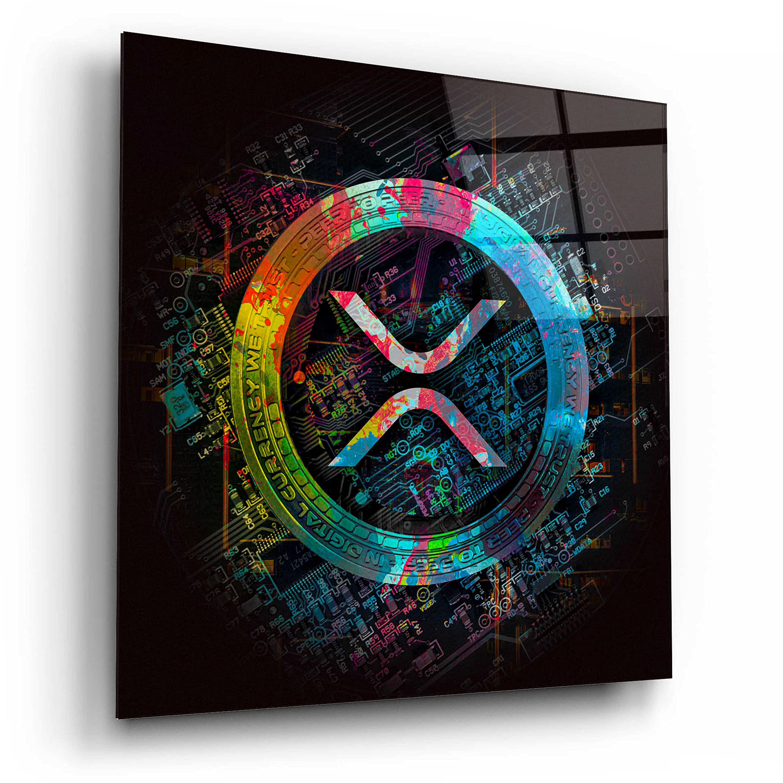 Acrylic Glass Print Cardano Crypto Coin Wall Art - 24x24 Inch Cryptocurrency  Decoration