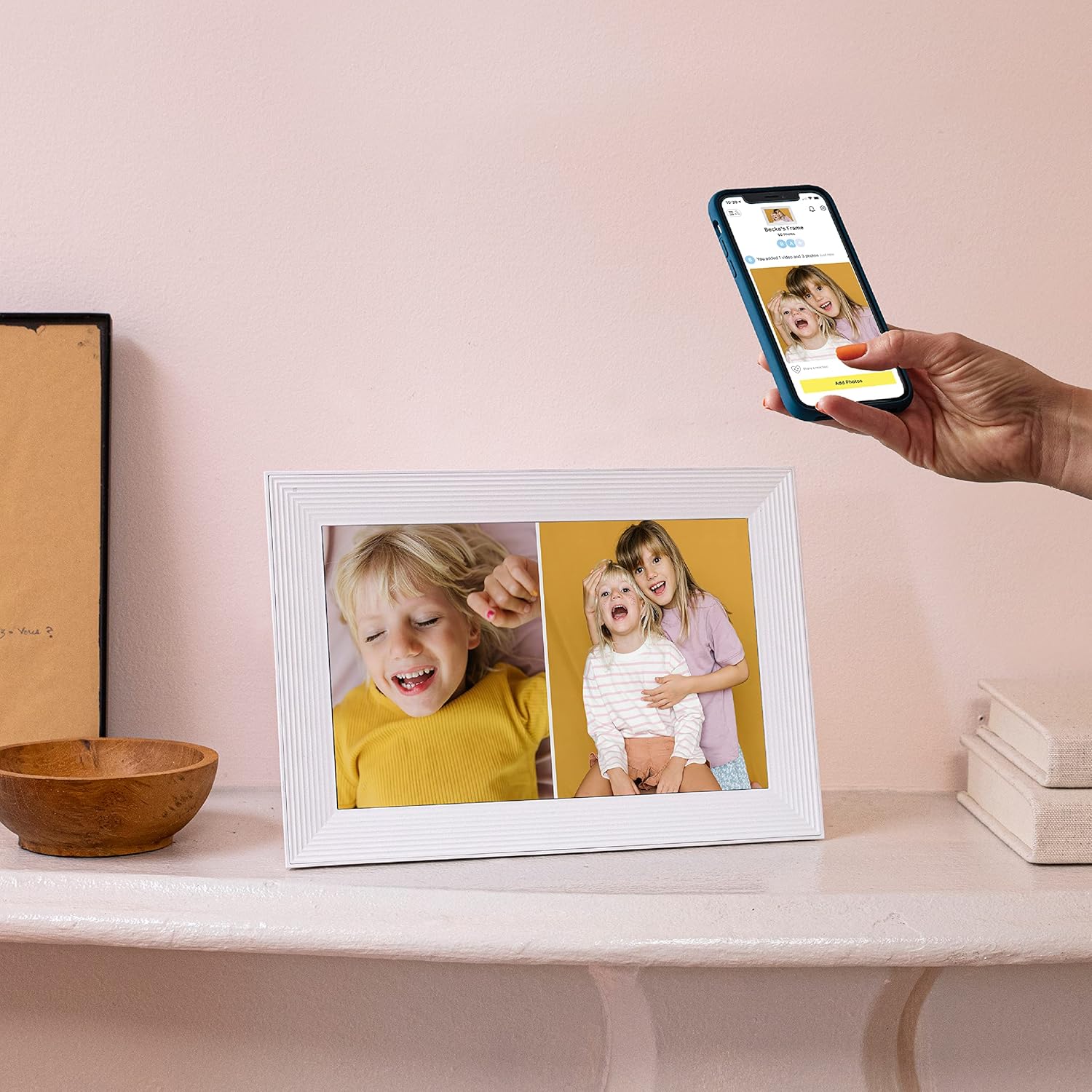 Aura Carver HD WiFi Digital Picture Frame, 10.1”, Add Photos with Aura App, Free Unlimited Storage - Wirecutter’s Pick for Best Digital Photo Frame 2022 - Gravel : Electronics
