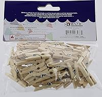 Vista 2 de BAZIC Mini, ganchos para la ropa de madera, 50 unidades por paquete., Madera 1