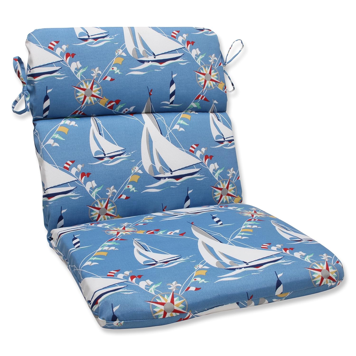 Pillow Perfect Outdoor Set Sail Atlantic Rounded Corners Chair Cushion Amazon.in