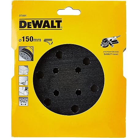 Hard schuurpad voor DeWALT DW441 DW442 DW443 DW444 6121 Elu ES56E - voor schuurschijvensysteem klittenband 6 150 mm - Backup Pad met 35-gaats voor stofafzuiging - hard, medium en zacht beschikbaar