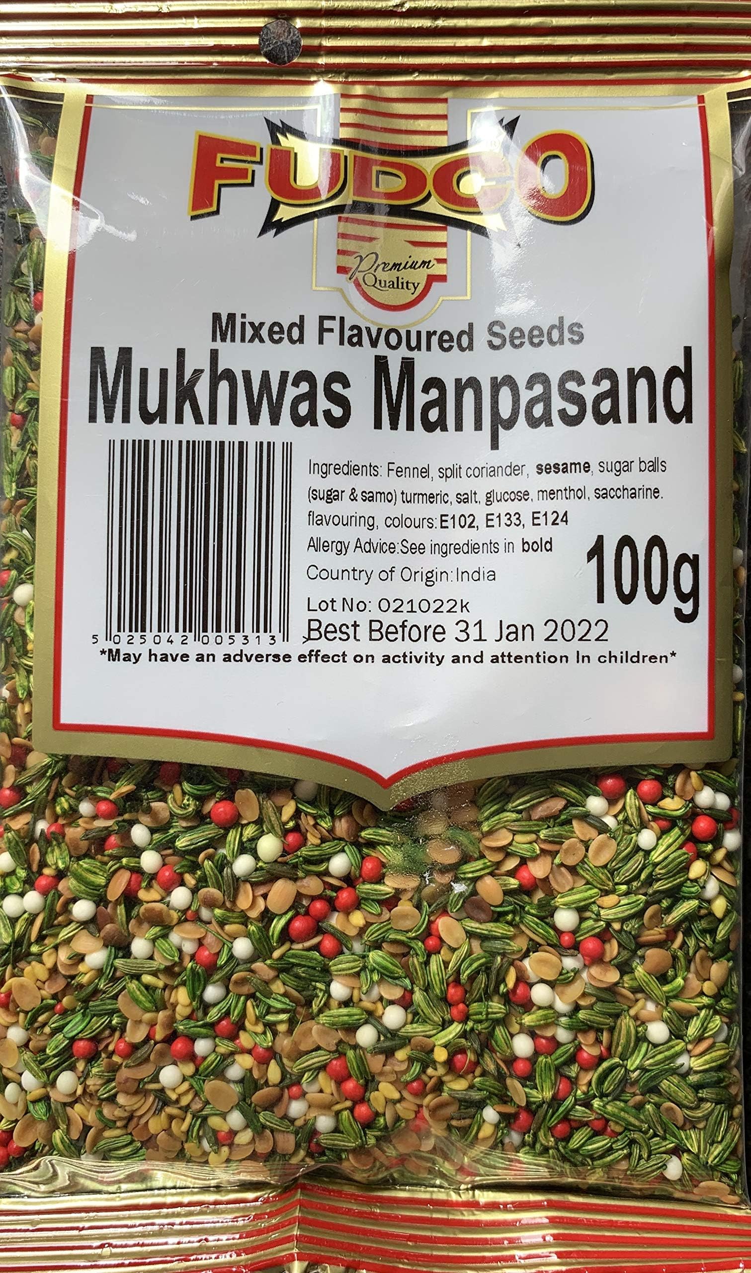 FUDCO MANPASAND MUKHWAS 100G