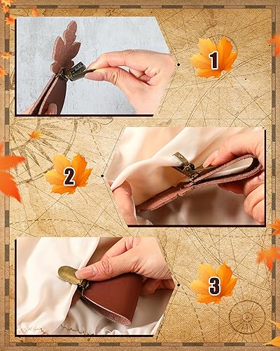 Vista 43 de Sweetude Cinturón renacentista medieval vikingo poción botellas de cuero cinturón bolsa falda senderismo 6 piezas