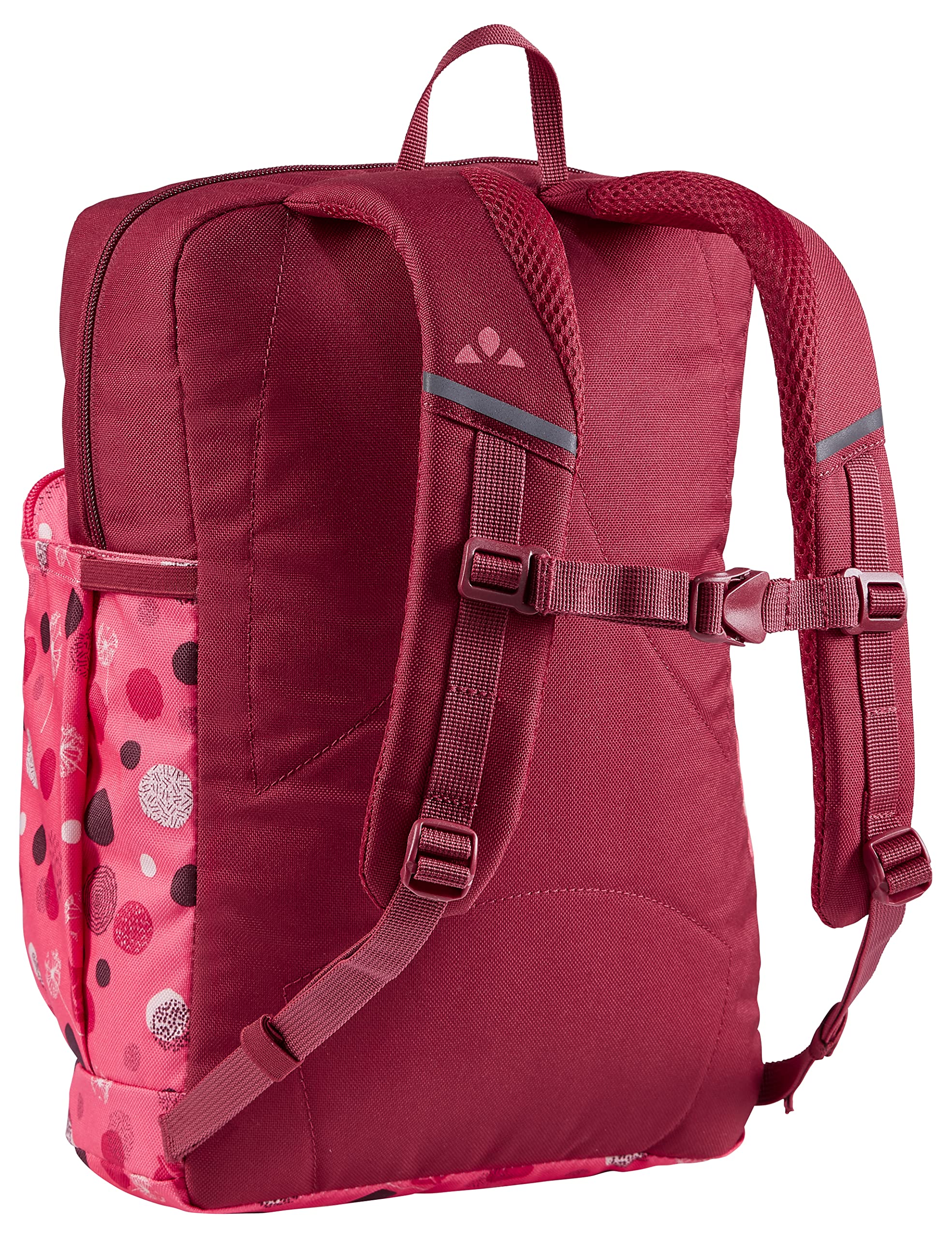 VAUDE Kinderrucksack Minnie für Jungen & Mädchen, komfortabler Wanderrucksack Kinder 10 L in Pink, Wetterfester Schulrucksack mit viel Stauraum & reflektierende Elemente