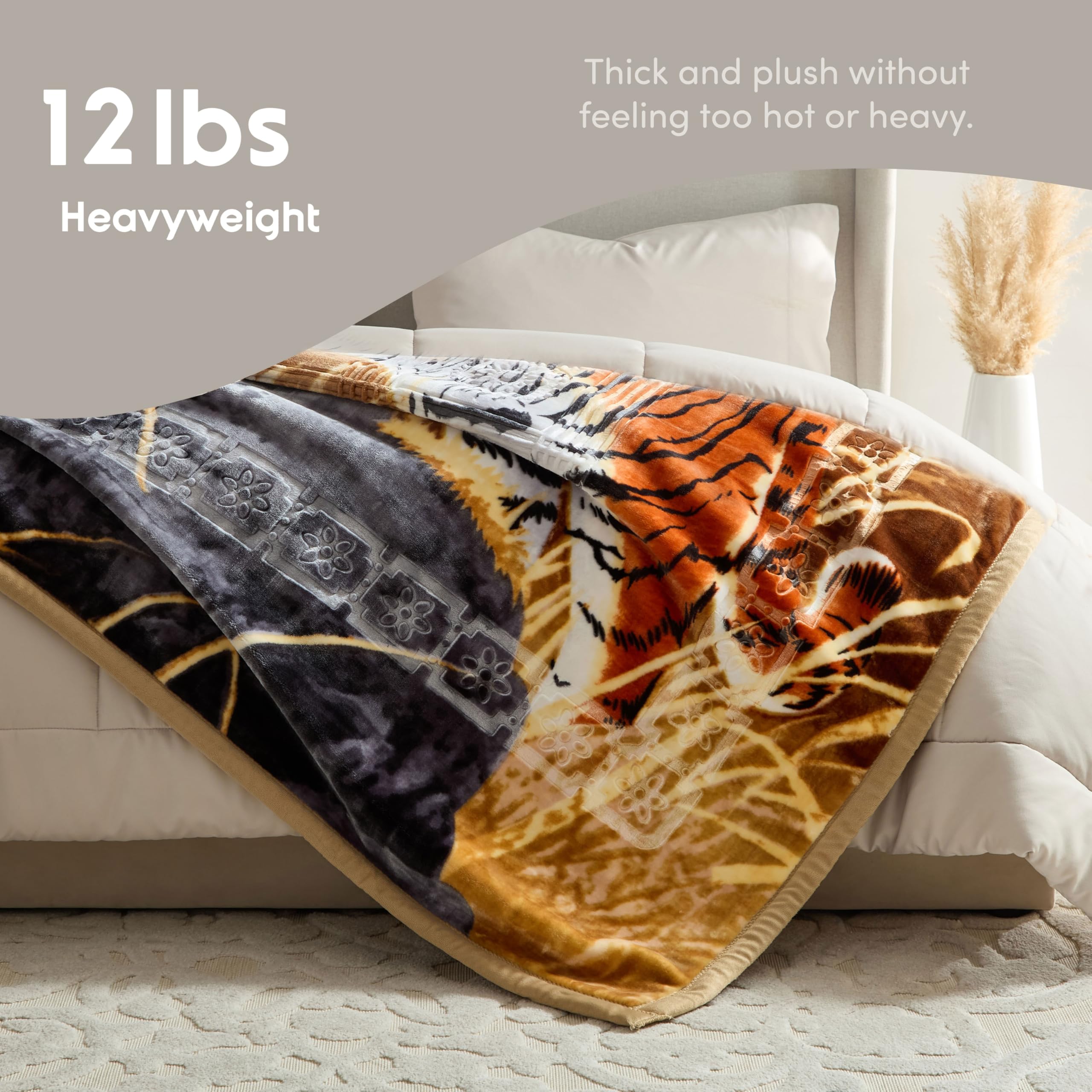 Amazon.com: Nestl Korean Mink Blanket King Size - 12 Lbs Velvet
