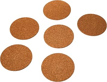 Viva Haushaltswaren 12 thin cork coasters; diameter 9.5 cm