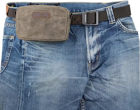 Tintris EDC Belt Zipper Pouch for Men Women YKK Zippers, EDC Tactical Pouch Waist Pack Bag for Hiking, Traveling, Water Resistant, Tough Waxed Canvas, Olive, Size M