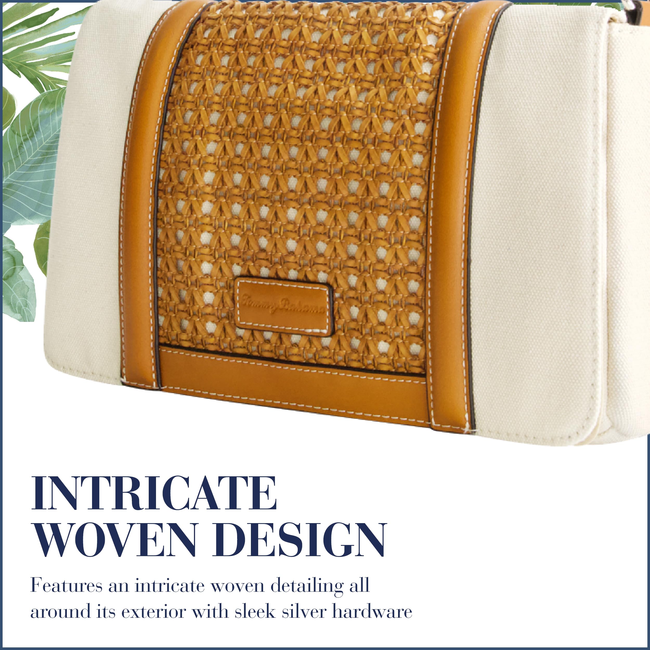 Tommy Bahama Tommy Bahama Flap Crossbody Bag, Women's Mini Handbag With Woven Design And Adjustable Shoulder Strap, Sac à bandoulière