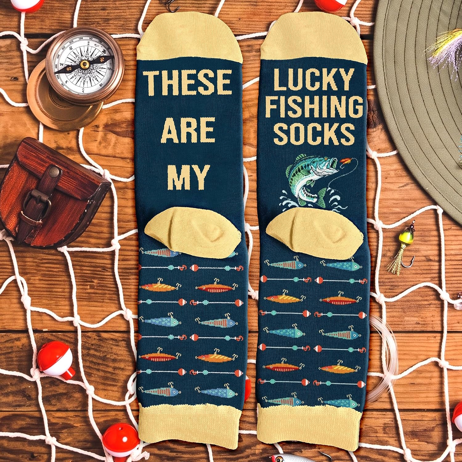 Fishing Gifts For Men - Fishing Socks, Gifts For Fisherman, Fisherman Gift