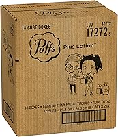 Vista 11 de Puffs Plus Loción de pañuelos faciales, 18 cubos, 56 pañuelos por caja