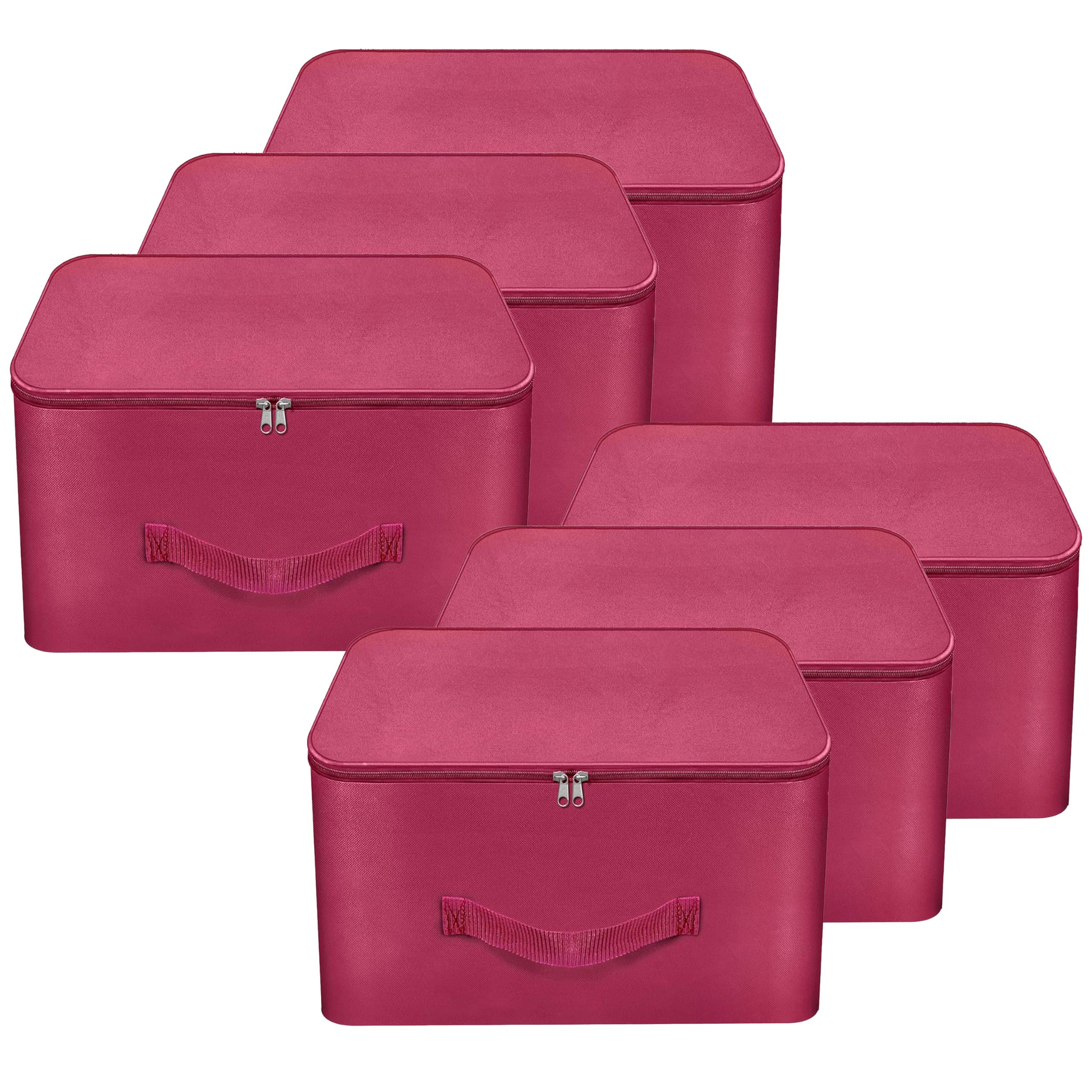 Storite 6 Pack Nylon Wardrobe Bag Underbed Cloth Storage Organizer