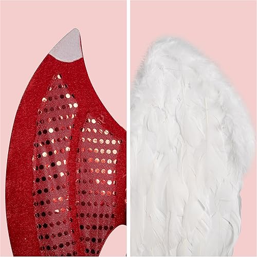 Miniatura 4 de Spooktacular Creations Disfraz de diablo para niños, disfraz de ángel y diablo celestial, vestido de lujo para adolescentes, juego de roles de