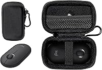 Vista 1 de alltravel Funda para mouse Logitech Pebble inalámbrico, bolsillo de malla para cable y unidad flash