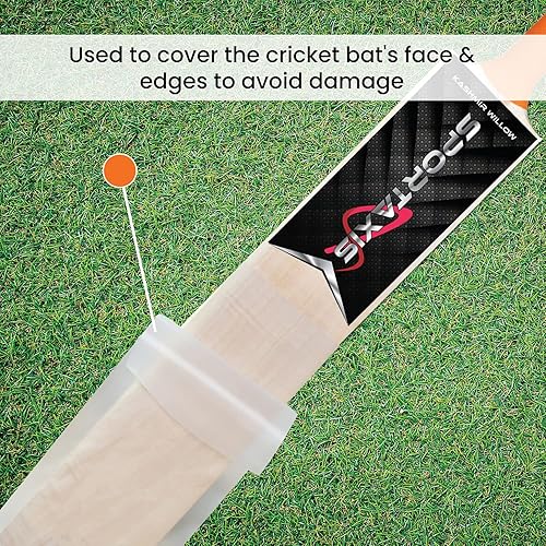 Miniatura 6 de SPORTAXIS - Hoja antiarañazos de bate de críquet de alta calidad - Hoja de murciélago transparente y transparente - Hoja de protección de